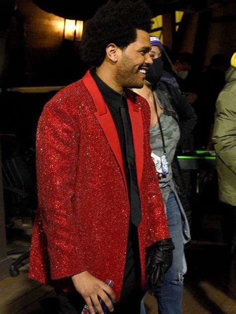 Super Bowl The Weeknd Red Blazer - New American Jackets