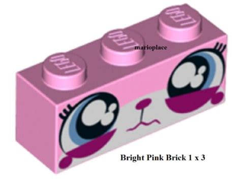 The Lego Movie Bright Pink Sad Unikitty Brick 1 X 3 20825