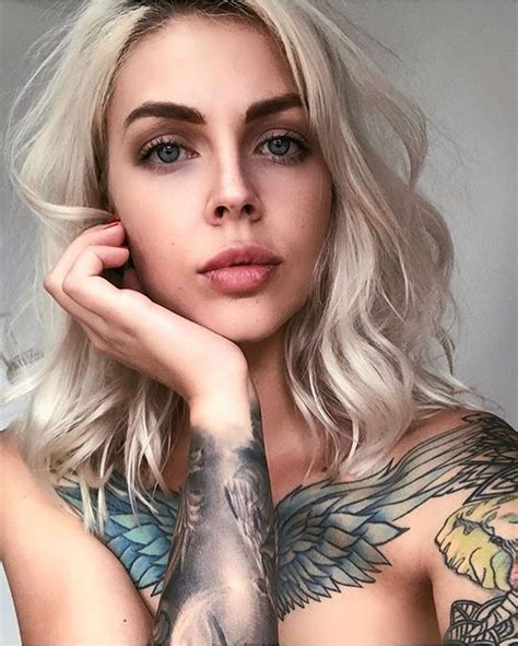 Beautiful Blonde Girl With Stunning Tattoos