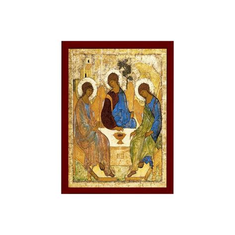 Icona dell ospitalità di Abramo Rublev icona greco ortodossa fatta a