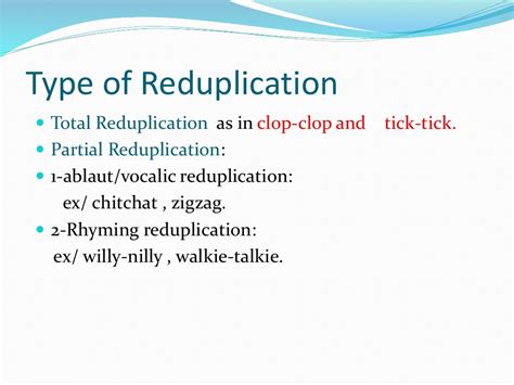 Reduplication