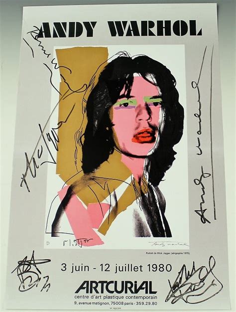 Sold Price: Andy Warhol, Rolling Stones Signed Artcurial Poster - June ...