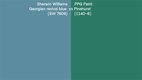 Sherwin Williams Georgian Revival Blue SW 7609 Vs PPG Paint Pinehurst