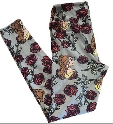 LulaRoe Disney Belle Beauty And The Beast Rose Leggings NWOT EBay