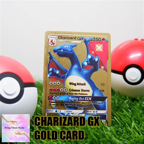 Jual Pokemon Card Gold Charizard Edition Kartu Pokemon Emas GX EX