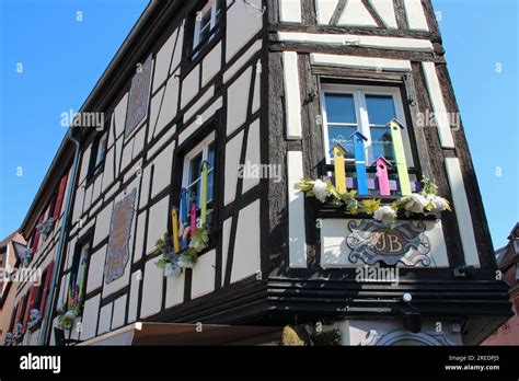 Half Timbered House In Obernai In Alsace France Stock Photo Alamy