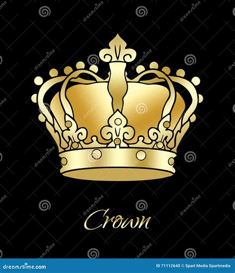 Gold Crown Vintage Stock Illustration - Image: 71112640