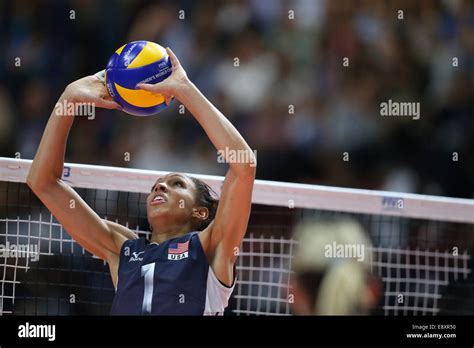 Milano Italy 12th Oct 2014 Alisha Glass Usa Volleyball Fivb Volleyball Women S World