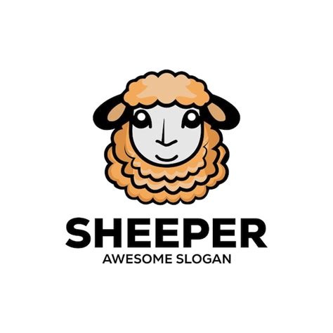 Premium Vector Sheep Simple Mascot Logo Design Vector Illustration