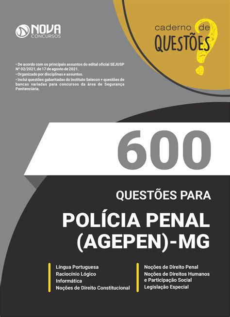 600 Questões Gabaritadas Polícia Penal MG PP MG em PDF