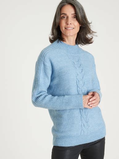 Pull Col Montant En Jersey Envers Daxon Femme Daxon