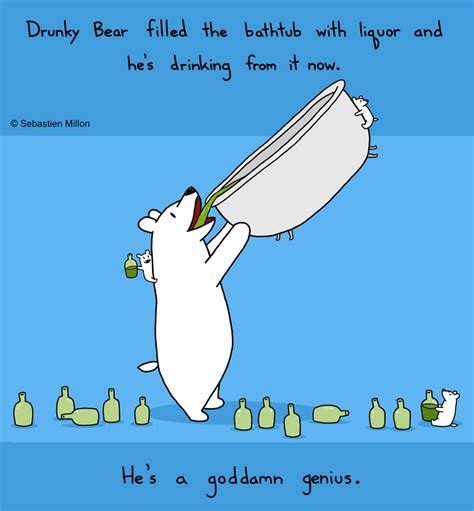 Drunky Bear Bathtub Time By Sebreg On Deviantart