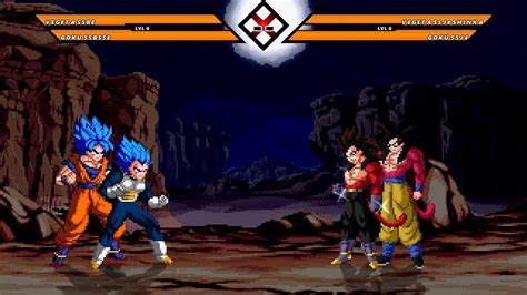 Goku Vegeta Ssjb Vs Goku Vegeta Ssj4 Mugen Char Youtube