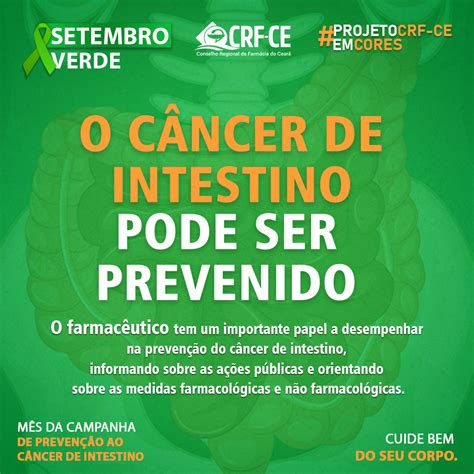 Crfce Em Cores Setembro Verde Mês De Prevenção Ao Câncer De