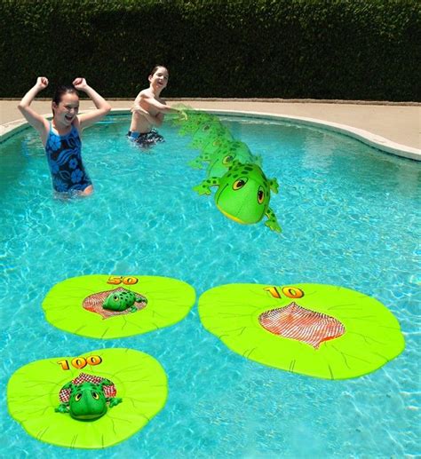 Pool Flip The Frog Toss Game Pool Games Pool Swimming Pool Games