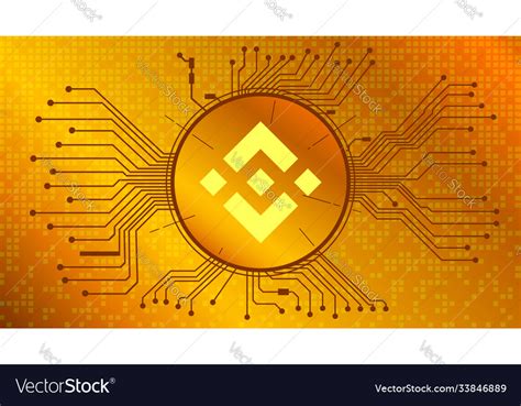 Binance Coin Cryptocurrency Token Symbol Bnb Gold Vector Image