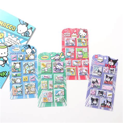 Sanrio Characters Comic Style Puffy Sticker Sheet Kawaiienvy