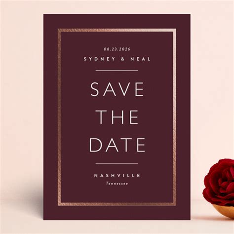 Modern Quality Foil Pressed Save The Date Cards By Stacey Meacham Minted