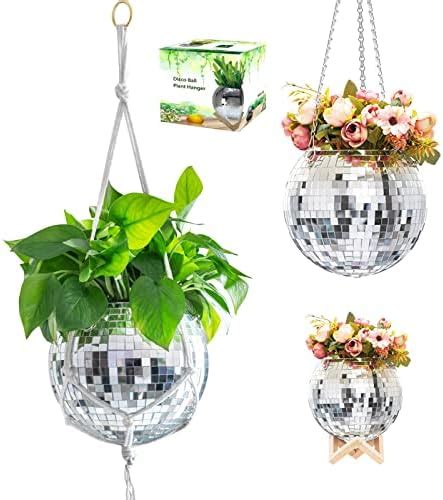 Amazon Pcs Hanging Disco Ball Planter With Chain Home Boho