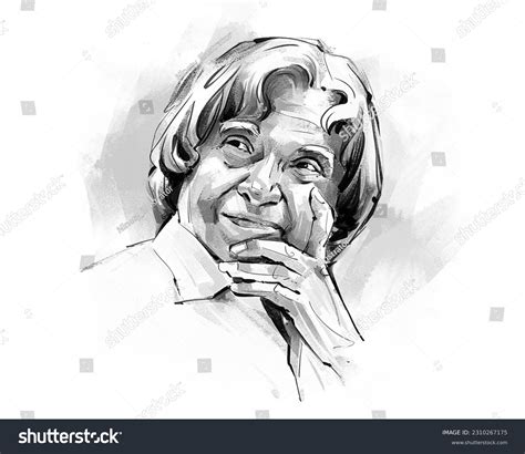 Dr Apj Abdul Kalam Portrait Former Stock Illustration 2310267175