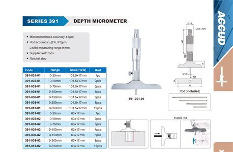 DEPTH MICROMETER - ACCUD