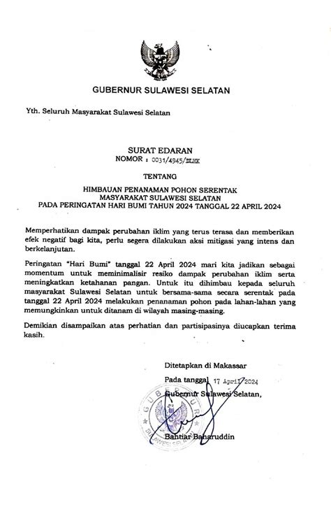 Ayo Tanam Pohon Di Hari Bumi April