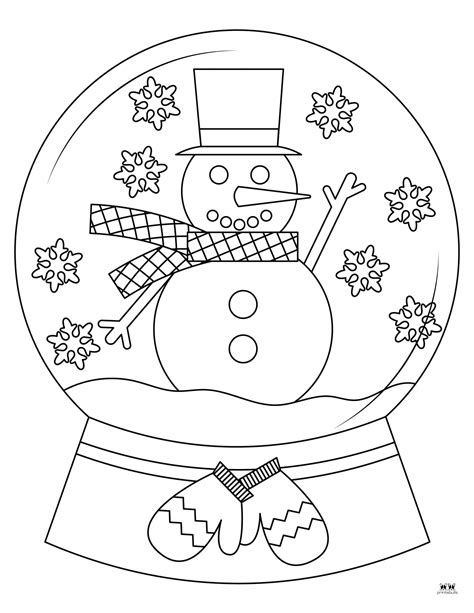 Snow Globe Coloring Pages Templates 25 Pages PrintaBulk