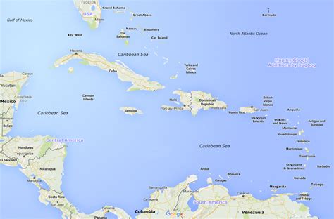 North America Caribbean Map - World Geography Made Easy