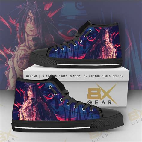 Naruto High Top Shoes Madara Uchiha Anime in 2022 | High top shoes, Top ...