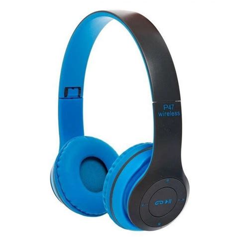 ᐉ Беспроводные наушники Wireless P47 с MP3 Синий (1569204011) • Купить ...