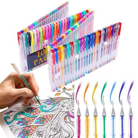 Buy Color Glitter Gel Pen Set More Ink Neon Glitter Coloring