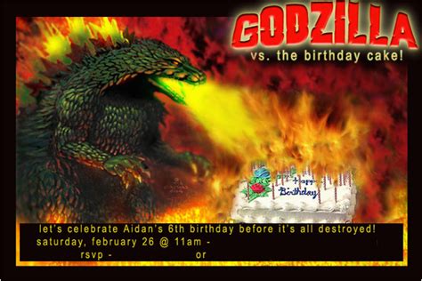 Godzilla Birthday Card February 2012 | BirthdayBuzz