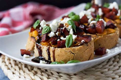 Sweet Potato Chorizo And Feta Bruschetta Scrummy Lane