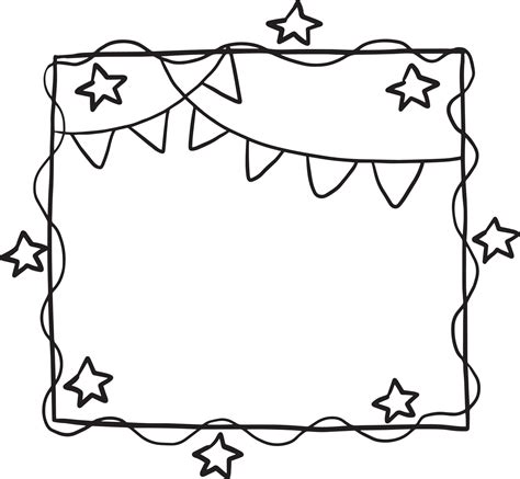 frame cartoon cute kawaii doodle coloring page drawing illustration ...