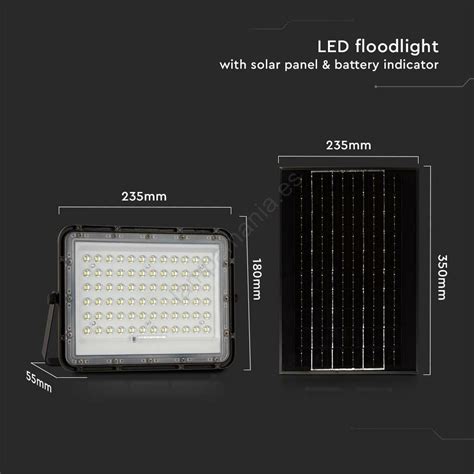 LED De Exterior Solar Reflectora LED 15W 3 2V IP65 4000K Negro