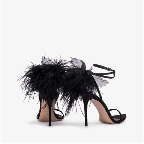 Black Satin Flower Sandal Le Silla