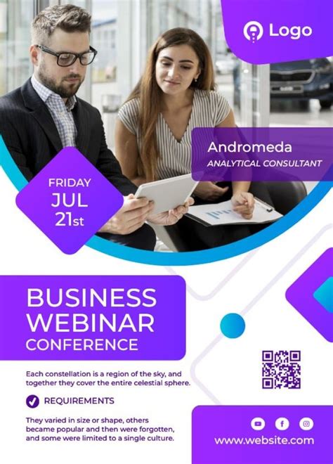 Free Professional Business Webinar Poster Template