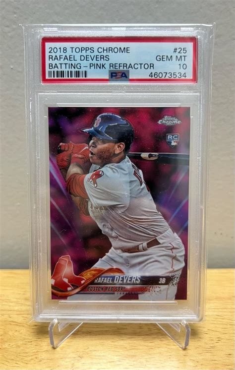 FS 2018 Topps Chrome Refractor Rafael Devers RC PSA 10 Lot Blowout