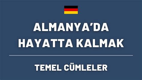 5 DAKİKADA 15 TEMEL ALMANCA CÜMLE ALMANCA GÜNLÜK KONUŞMA YouTube