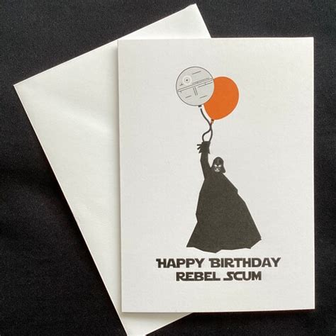 Handmade Darth Vader Birthday Card Unique Star Wars Card Etsy