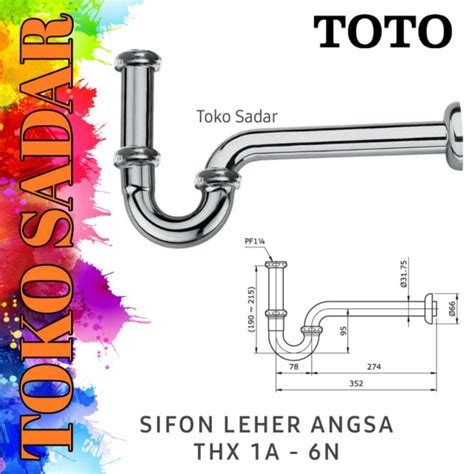 Jual TOTO THX1A 6N Sifon Wastafel Leher Angsa Pipa Buangan Wastafel