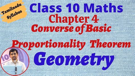 Converse Of Basic Proportionality Theorem Tn New Syllabus Class 10