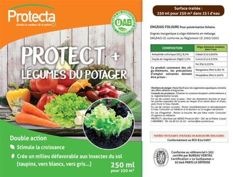 Protecta Engrais Inorganique L Gumes Potager Protect Ml Gamm