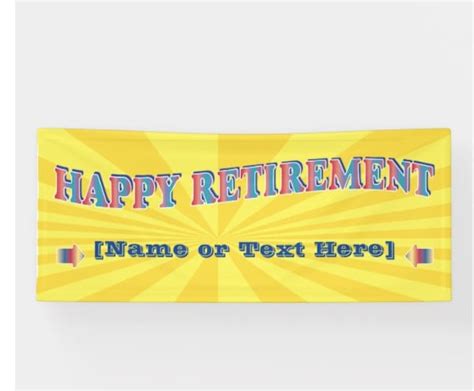 Happy Retirement Beach Banner