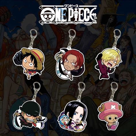 Jual GANTUNGAN KUNCI MOTIF ANIME ONE PIECE KEYCHAiN ZORO SANJI SHANKS