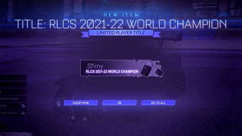 NEW RLCS 2021 22 WORLD CHAMPION TITLE IN ROCKET LEAGUE YouTube