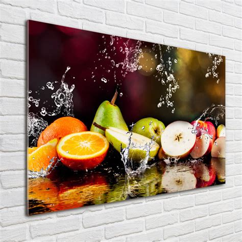 Ebern Designs Glasbild Fruit And Water Wayfair De