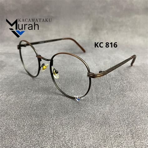 Jual Kacamata Oval Frame Kc Jb F Besi Tipis Muka Kotak Korea