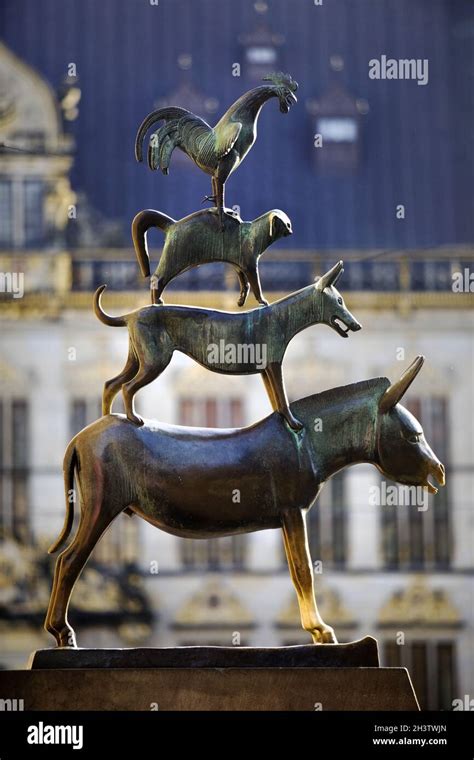 Bremer Stadtmusikanten Von Gerhard Marcks Bronzestatue Bremen