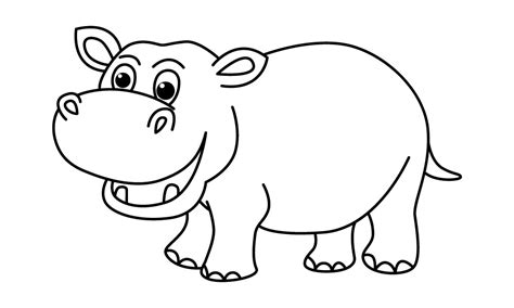 Funny Hippo Cartoon Coloring Page Graphic by ningsihagustin426 ...